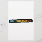 Triathlon-Design Briefpapier (Vorderseite)