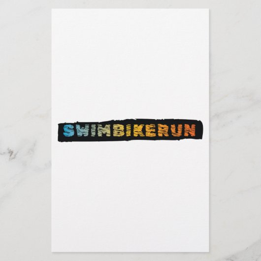 Triathlon-Design Briefpapier (Vorderseite)