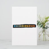 Triathlon-Design Briefpapier (Stehend Vorderseite)