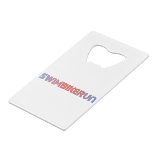 Triathlon-Design Geldbeutel Flaschenöffner (Vorderseite Schrägansicht)