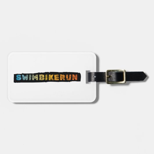 Triathlon-Design Gepäckanhänger (Vorderseite horizontal)