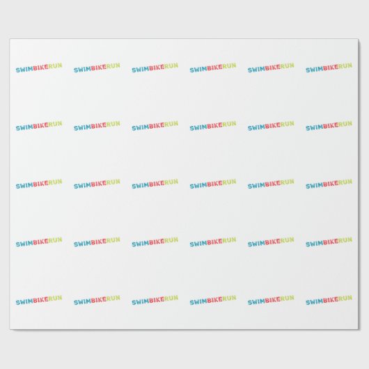 Triathlon-Design Geschenkpapier (Flach)