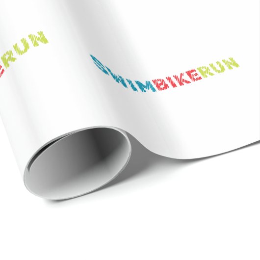 Triathlon-Design Geschenkpapier (Rolleneckpunkt)