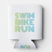 Triathlon-Design in Farben Dosenkühler (Rückseite)