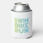 Triathlon-Design in Farben Dosenkühler (Kanne Rückseite)