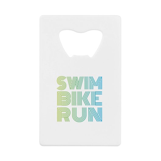 Triathlon-Design in Farben Geldbeutel Flaschenöffner (Vorderseite)