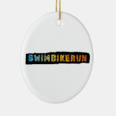 Triathlon-Design Keramik Ornament (Rechts)