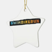 Triathlon-Design Keramikornament (Links)