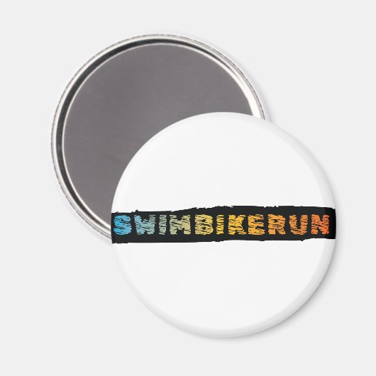 Triathlon-Design Magnet (Vorderseite/Rückseite)