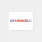 Triathlon-Design Post-it Klebezettel (Vorderseite)