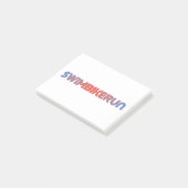 Triathlon-Design Post-it Klebezettel (angewinkelt)