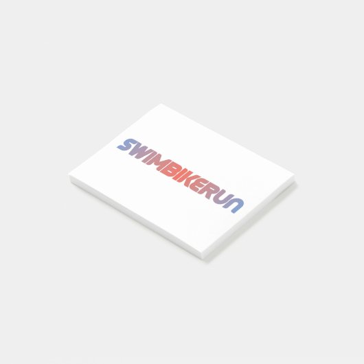 Triathlon-Design Post-it Klebezettel (angewinkelt)