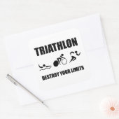 Triathlon Destroy Quadratischer Aufkleber (Umschlag)