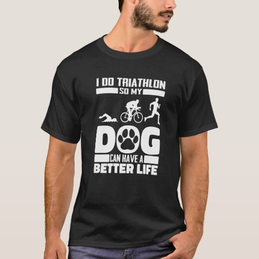 Triathlon Dog Swimming - Cycling Running Triathlet T-Shirt (Vorderseite)