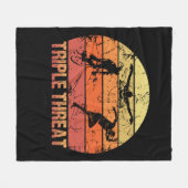 Triathlon-Dreifach-Bedrohung Vintag Fleecedecke (Vorderseite (Horizontal))