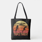 Triathlon-Dreifach-Bedrohung Vintag Tasche (Rückseite)