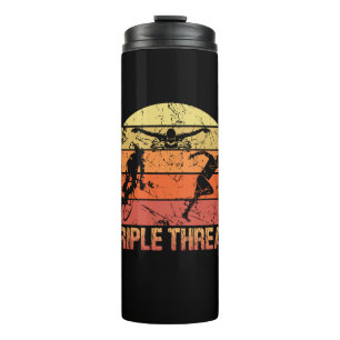 Triathlon-Dreifach-Bedrohung Vintag Thermosbecher