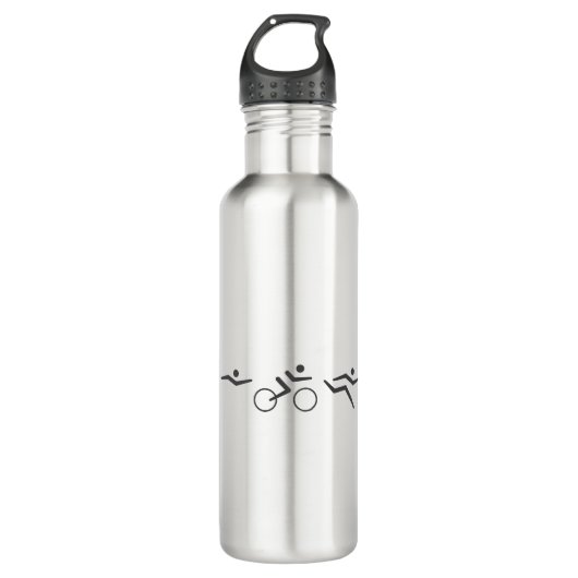 Triathlon Edelstahlflasche (Vorderseite)