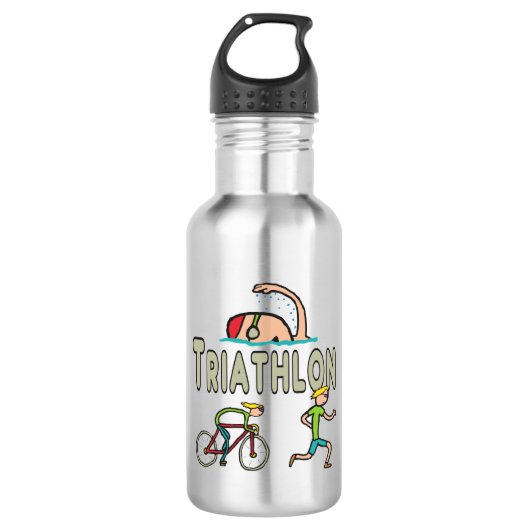 Triathlon Edelstahlflasche (Vorderseite)
