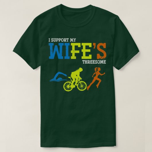 Triathlon Ehefrau Triathlete T-Shirt (Design vorne)