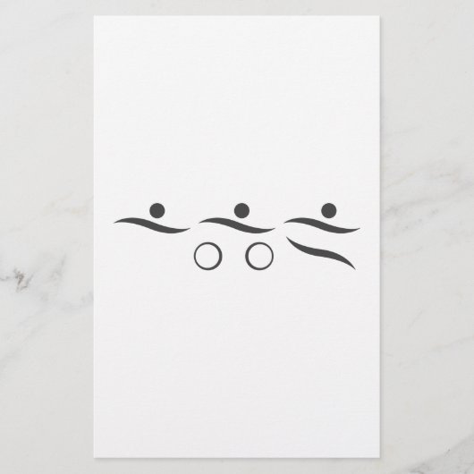 Triathlon Einmaliges Geschenk Briefpapier (Vorderseite)
