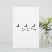 Triathlon Einmaliges Geschenk Briefpapier (Stehend Vorderseite)