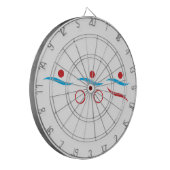 Triathlon Einmaliges Geschenk Dartscheibe (Vorderseite Links)