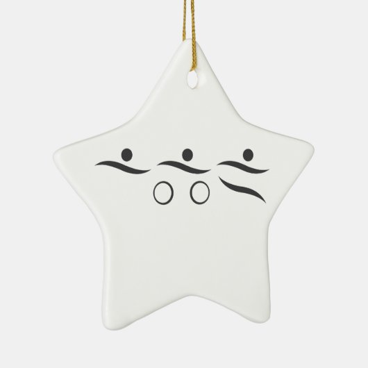 Triathlon Einmaliges Geschenk Keramik Ornament (Rechts)
