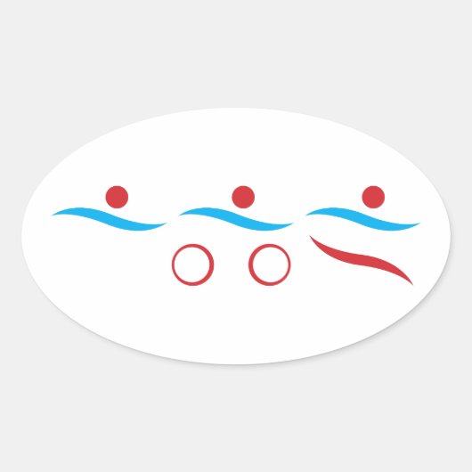 Triathlon Einmaliges Geschenk Ovaler Aufkleber (Vorderseite)
