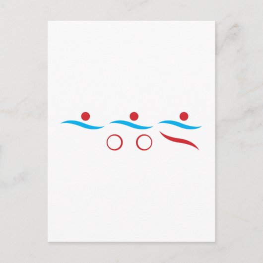 Triathlon Einmaliges Geschenk Postkarte (Vorderseite)