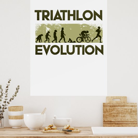 Triathlon-Evolution Poster (Küche)
