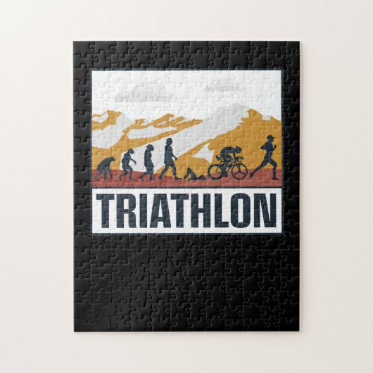 Triathlon-Evolution Puzzle (Vertikal)