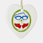 Triathlon Face Keramik Ornament (Rechts)