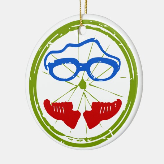 Triathlon Face Keramikornament (Links)