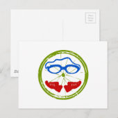 Triathlon Face Postkarte (Vorne/Hinten)