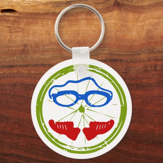 Triathlon Face Schlüsselanhänger (Vorderseite)