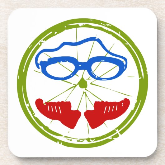 Triathlon Face Untersetzer (Vorderseite)