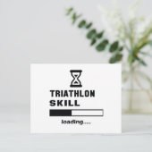 Triathlon Fertigkeit Loading..... Postkarte (Stehend Vorderseite)