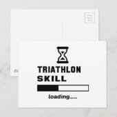 Triathlon Fertigkeit Loading..... Postkarte (Vorne/Hinten)