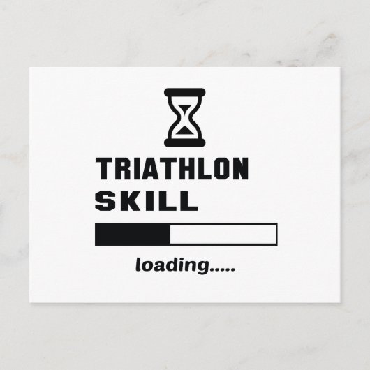 Triathlon Fertigkeit Loading..... Postkarte (Vorderseite)