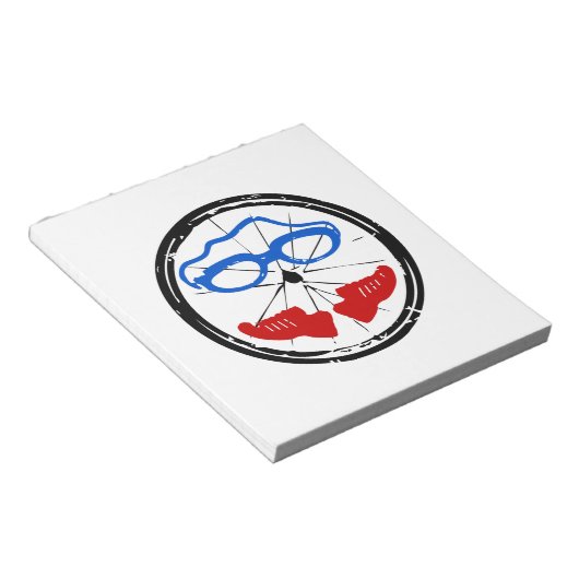Triathlon Freak Logo Notizblock (angewinkelt)
