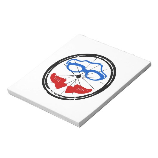 Triathlon Freak Logo Notizblock (Rotiert)