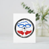 Triathlon Freak Logo Postkarte (Stehend Vorderseite)