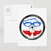 Triathlon Freak Logo Postkarte (Vorne/Hinten)