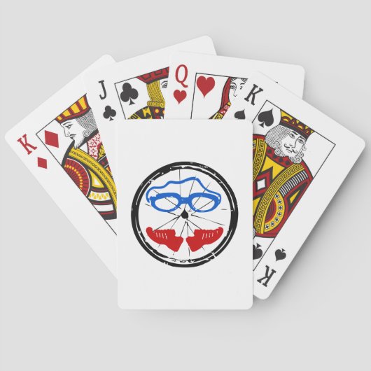 Triathlon Freak Logo Spielkarten (Rückseite)