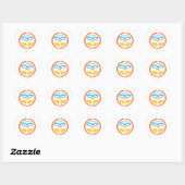 Triathlon Fun Design Herz-Aufkleber (Blatt)