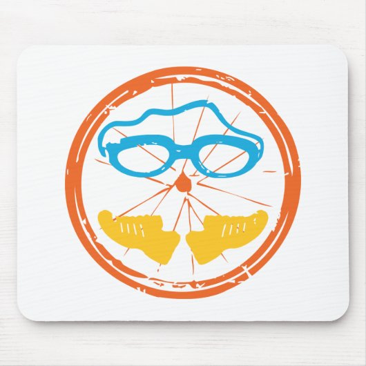 Triathlon Fun Design Mousepad (Vorne)