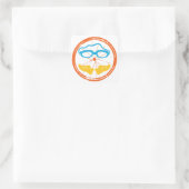 Triathlon Fun Design Quadratischer Aufkleber (Tasche)