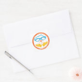 Triathlon Fun Design Quadratischer Aufkleber (Umschlag)