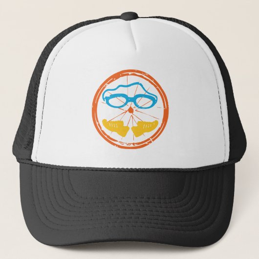 Triathlon Fun Design Truckerkappe (Vorderseite)